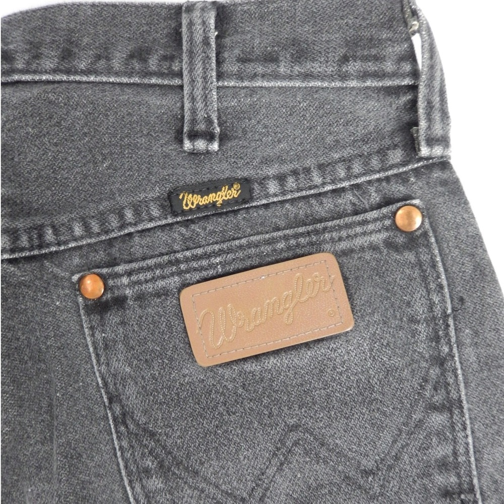 Vintage Wrangler Womens Black Denim Bootcut Jeans Made in USA 11x32